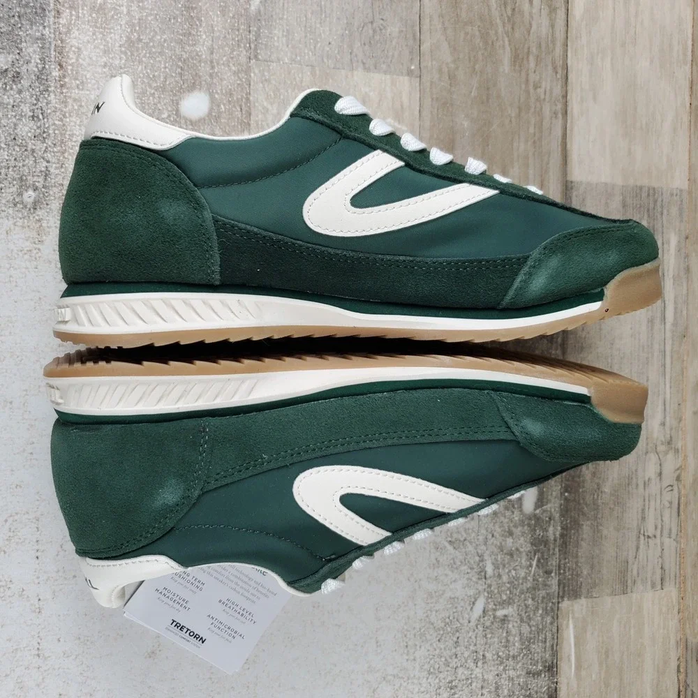 Tretorn Rawlins Womens Shoes Sz 8 M Green Round Toe Lace Up Fashion Sneakers